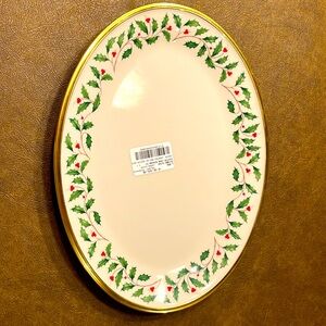 NEW Lenox Holiday 13 Inch Oval Serving Platter